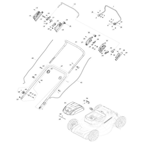 Handle Assembly for Makita LM002G