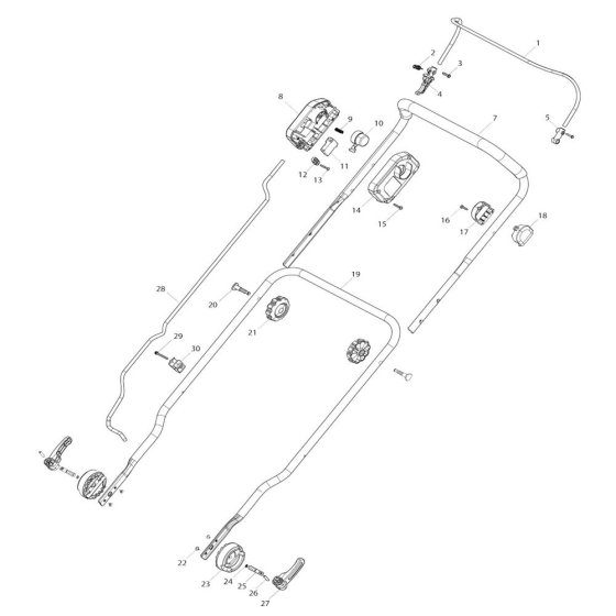 Handle Assembly for Makita LM003G
