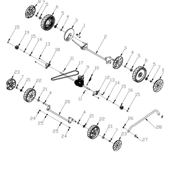 Drive Assembly for Harry Mower