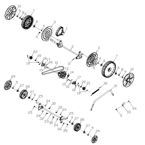 Drive Assembly for Harry Mower