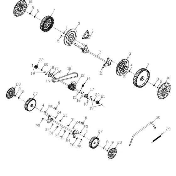 Drive Assembly for Harry Mower