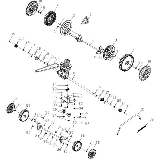 Drive Assembly for Harry Mower