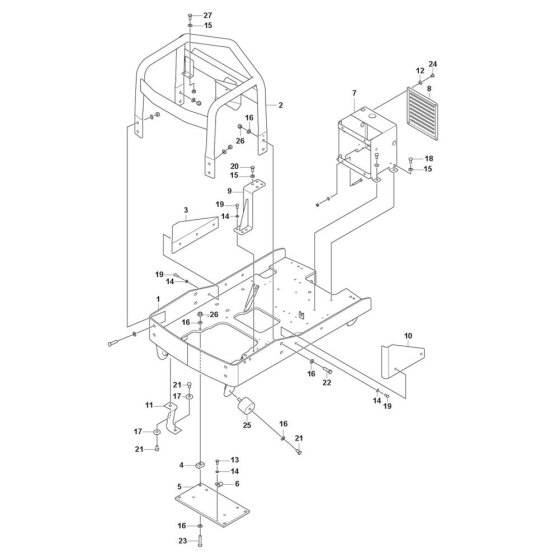 Frame & Engine Plate Assembly