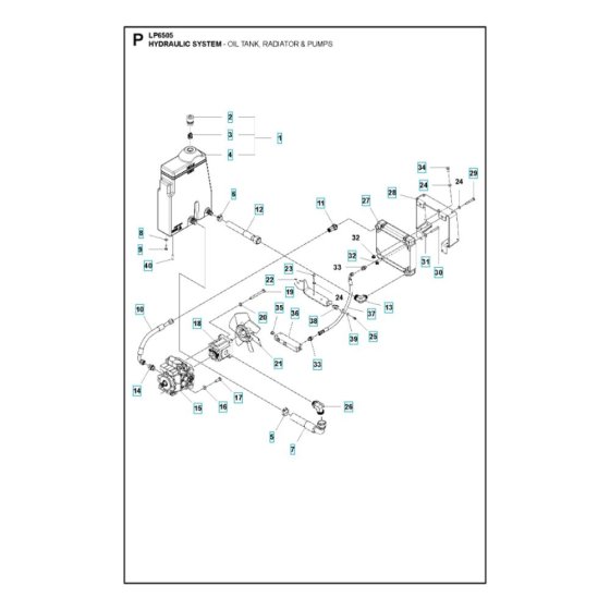 Oil Tank, Radiator, Pump Assembly