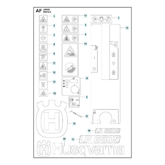 Husqvarna LP 6505 Decals