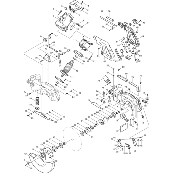 Makita LS1013L Mitre Saw Assembly