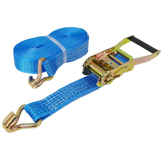8m Heavy Duty Ratchet Load Strap Assembly 50mm - 5000kgs Rated