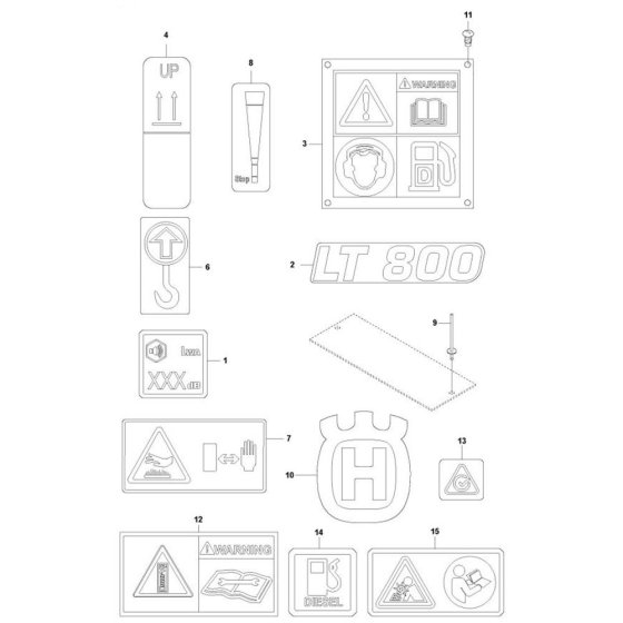 Husqvarna LT800 Decal