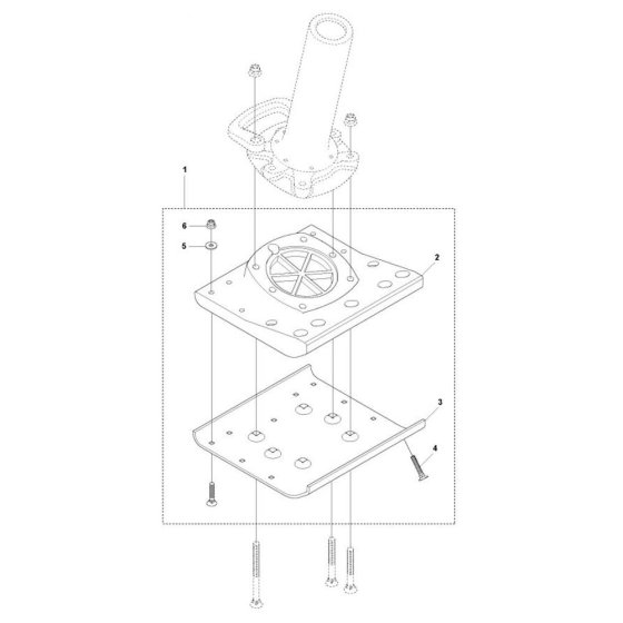 Foot 330mm for Husqvarna LT800