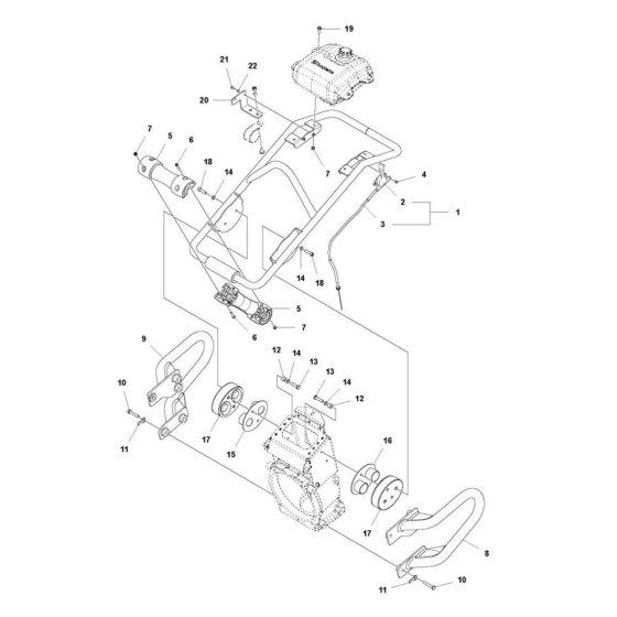 Handle for Husqvarna LT8005