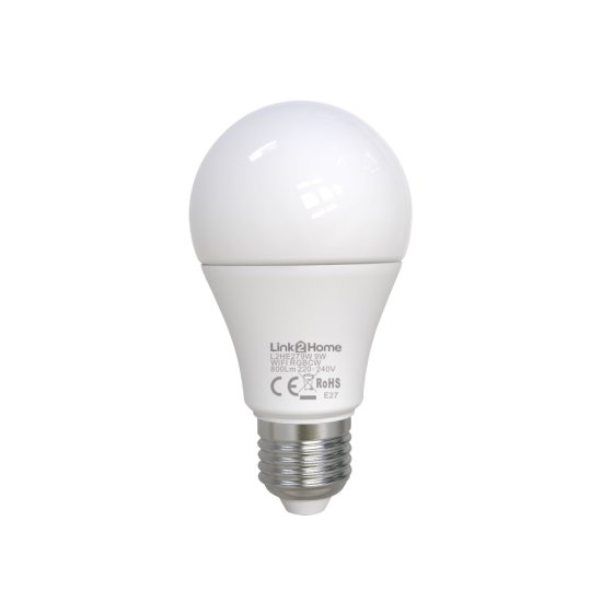 Wi-Fi LED ES (E27) 9W 800 lm Opal GLS Dimmable Bulb (White + RGB)