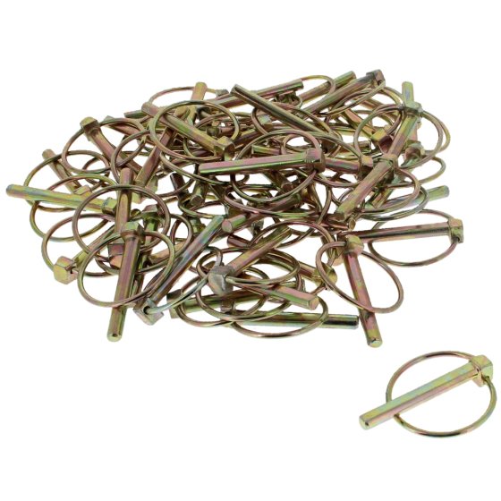 1/4" (6mm) Pin x 39mm ID, Lynch Pin, 50 Pack