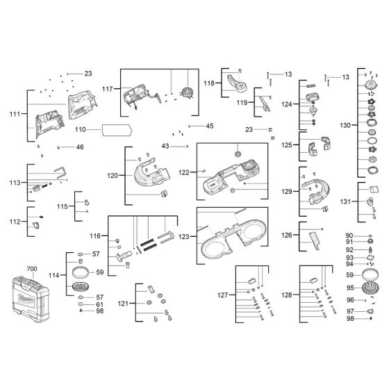 Milwaukee M12FBS64 Assembly
