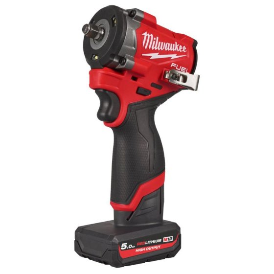 3/8" Compact Impact Wrench Kit 542 Nm Torque - 2 x 5.0Ah Batteries, 4-Mode DRIVE CONTROL