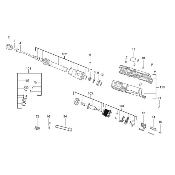 Milwaukee M12FHIR14LR Assembly