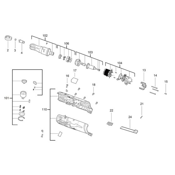 Milwaukee M12FHIR38 Assembly