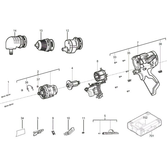 Milwaukee M12FPDX Assembly