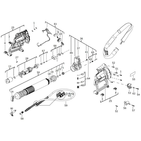 Milwaukee M12GG Assembly