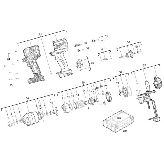 Milwaukee M18BLID2 Assembly