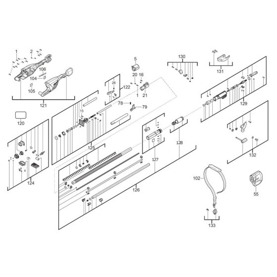 Milwaukee M18 BLTS Secateurs Assembly