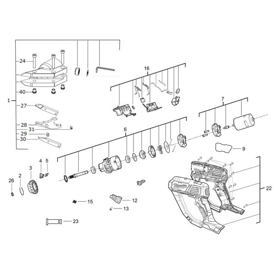Milwaukee M18BMS20 Assembly