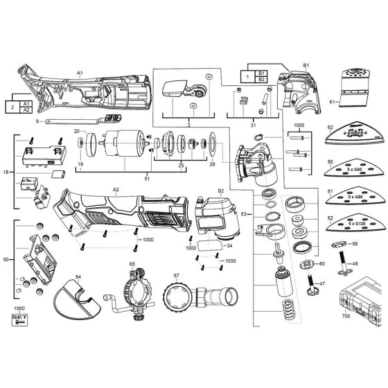 Milwaukee M18BMT Assembly