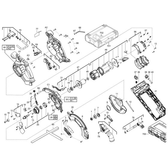 Milwaukee M18CCS55 Assembly