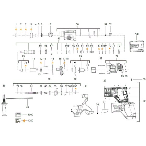 Milwaukee M18CHD Assembly