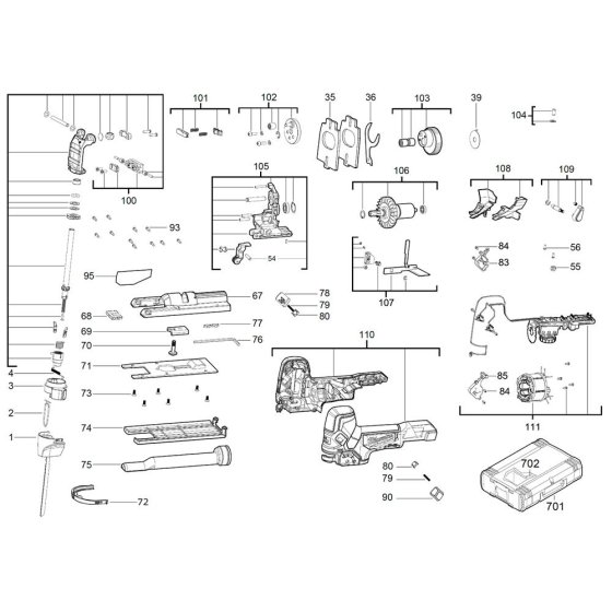 Milwaukee M18FBJS Assembly