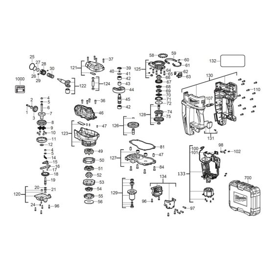 Milwaukee M18FPXP Assembly