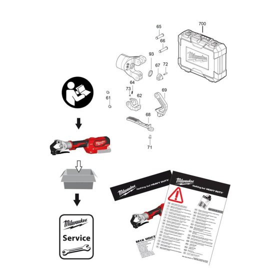 Milwaukee M18HDCT Assembly