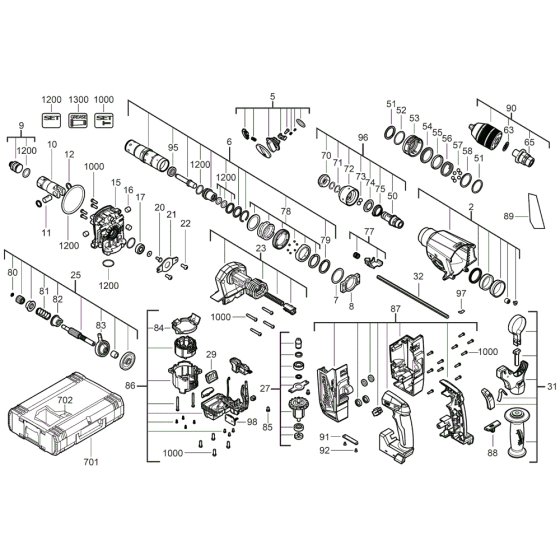 Milwaukee M18ONEFHX Assembly