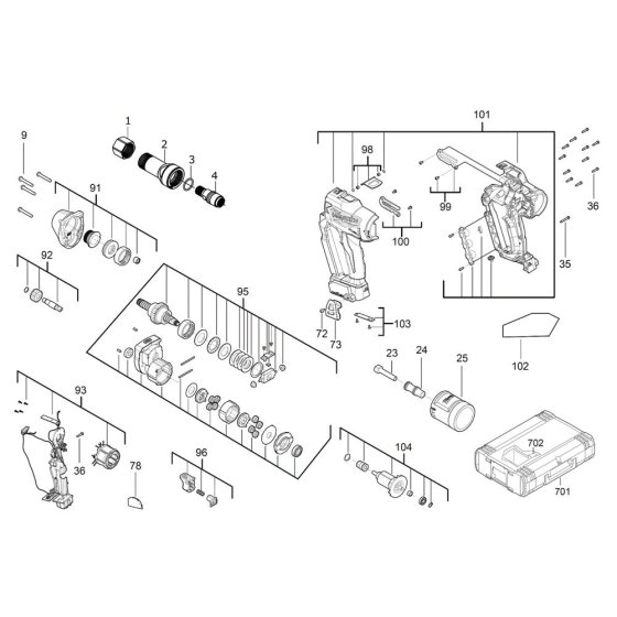 Milwaukee M18ONEFLT Assembly
