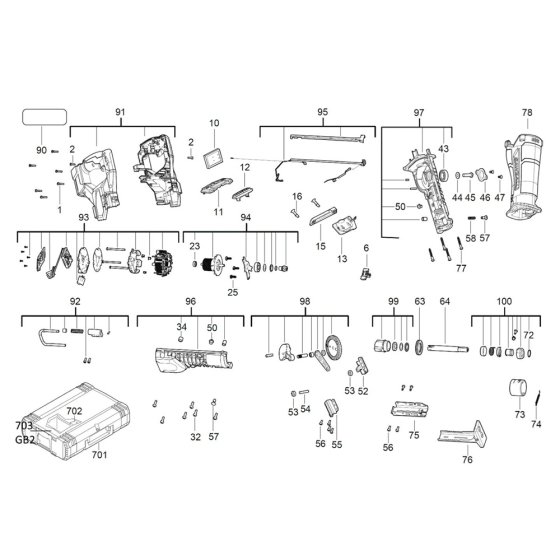 Milwaukee M18ONEFSZ Assembly