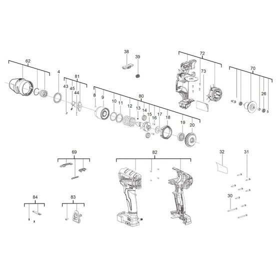 Milwaukee M18ONEIWP12 Assembly