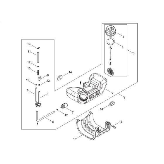 Fuel Tank for Shindaiwa M2510