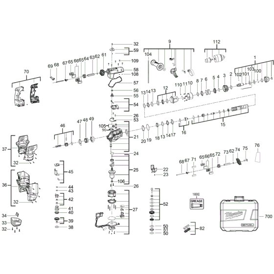 Milwaukee M28CHPX Assembly