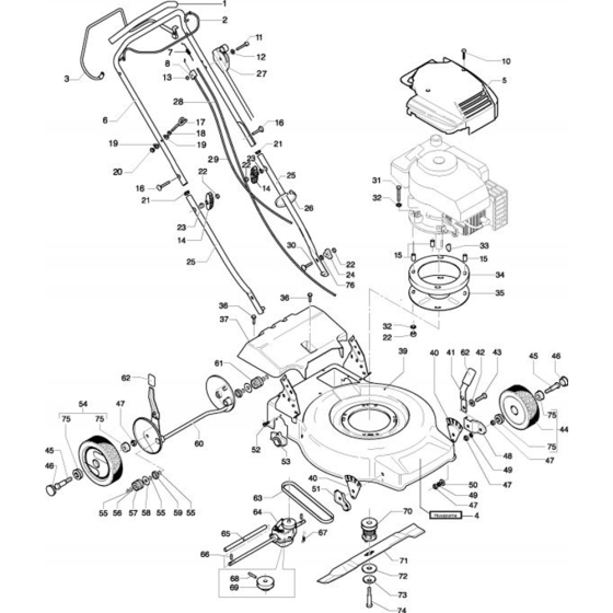 Assembly for Husqvarna M50 S