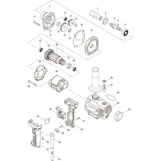 Makita M6600 Drill Assembly