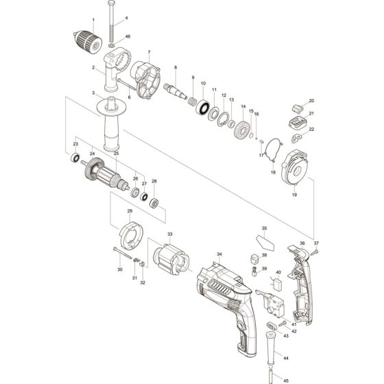 Makita M8101K Main Assembly