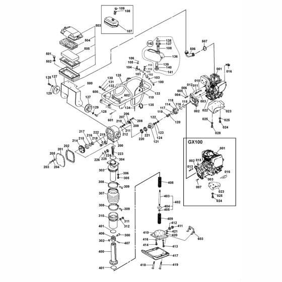 Main Assembly for RT50 Rammer