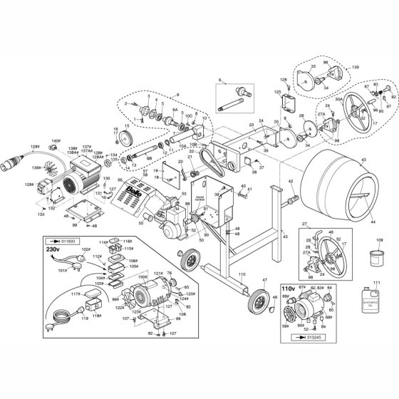 Main Assembly for Maxi 140 Mixer