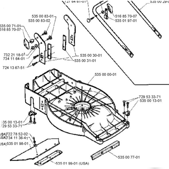 Mower Deck for Husqvarna 43RC