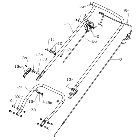 Handle Assembly for Masport Mower
