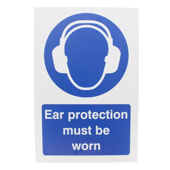 Ear Protection Safety Sign, Size 240mm x 360mm, Foamex (3mm)