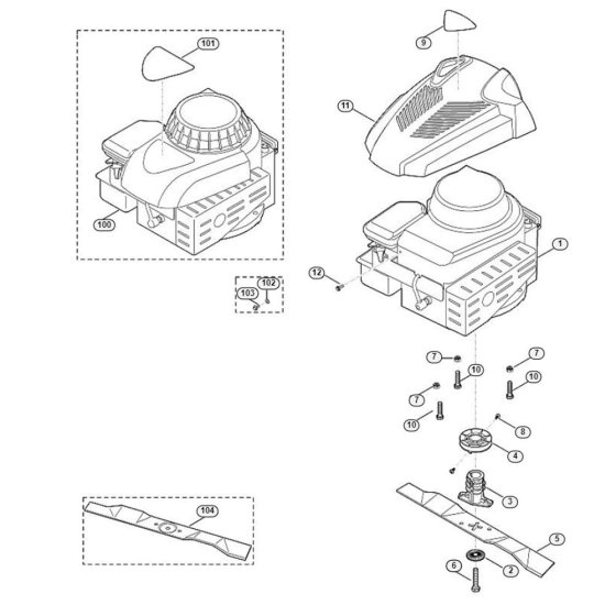 Engine and Blade for Viking MB 2.0