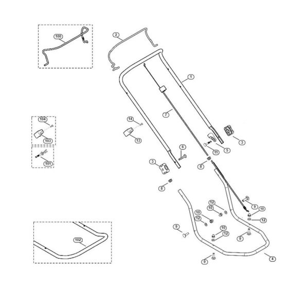 Handle for Viking MB 2.1 R