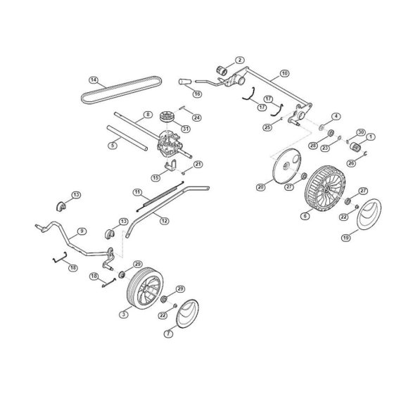 Chassis & Gear Box for Viking MB 248.1 T