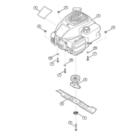 Engine and Blade for Viking MB 248.4