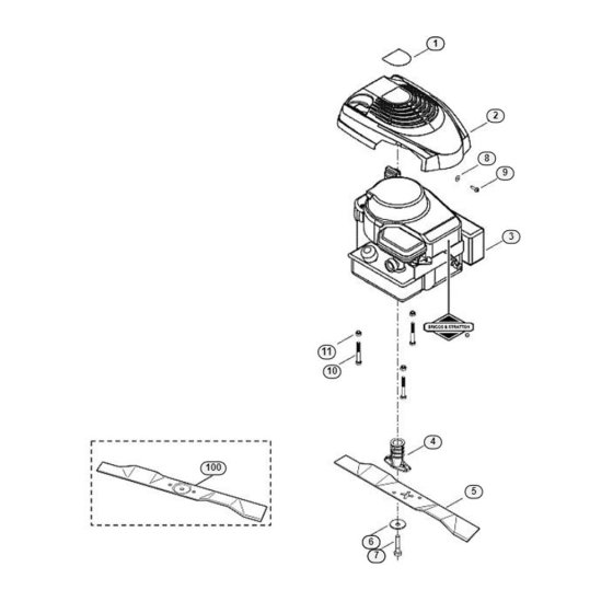 Engine and Blade for Viking MB 2 R